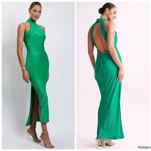 Meshki NWT | Claire Satin Backless Dress